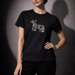 Minimal Zebra Graphic T-Shirt