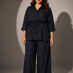 Drawstring Waist Relaxed Co-Ord Set