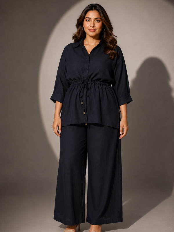 Drawstring Waist Relaxed Co-Ord Set
