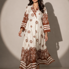 Floral Wrap Midi Dress