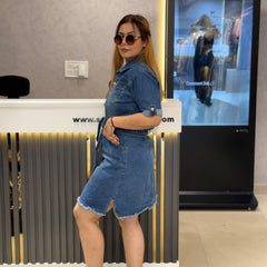 Structured Denim Utility Dress