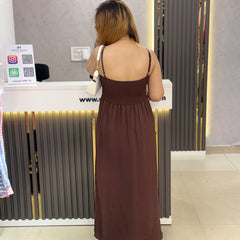 Lace Panel Midi Dress