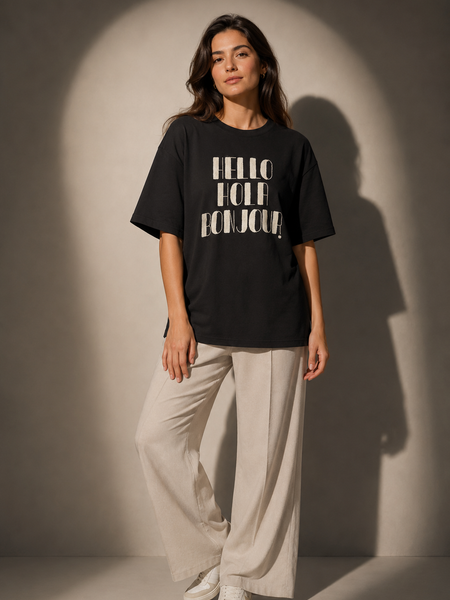 Oversized Slogan T-Shirt