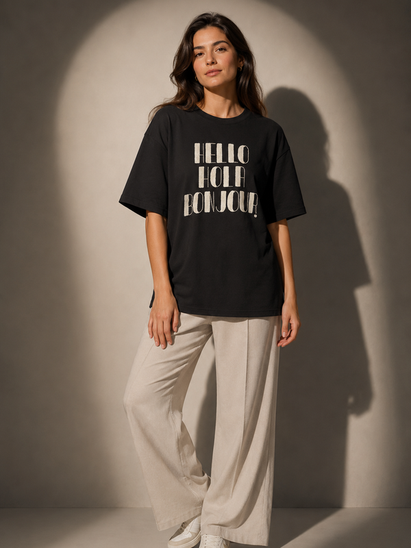 Oversized Slogan T-Shirt