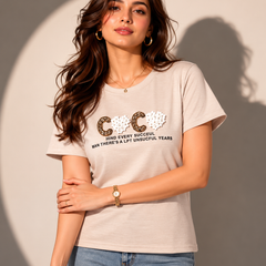 Embellished Graphic Slogan T-Shirt