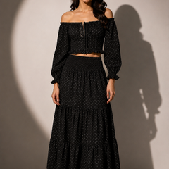 Tiered Off-Shoulder Skirt top