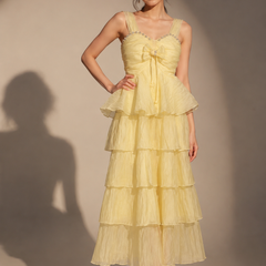 Midi Dress with Embellished Neckline