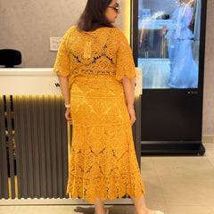 Lace Layered skirt top with Fluid Silhouette