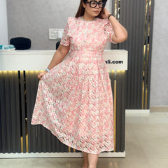 Floral Print Belted Midi Dress
