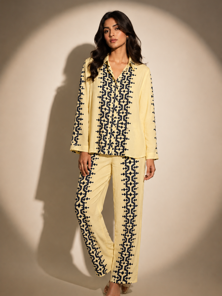 Embroidered Relaxed Co-Ord Set