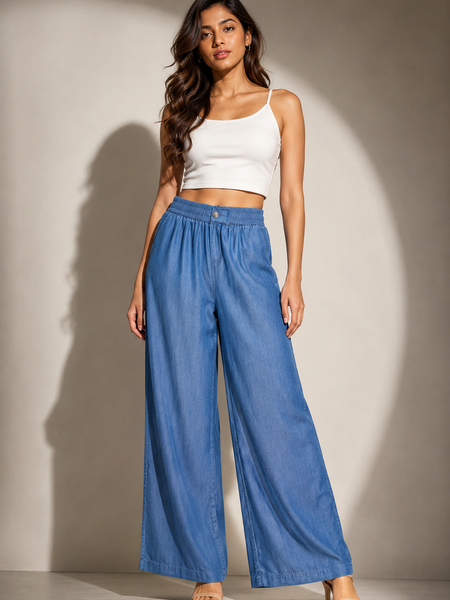 Flowing Wide-Leg Trousers