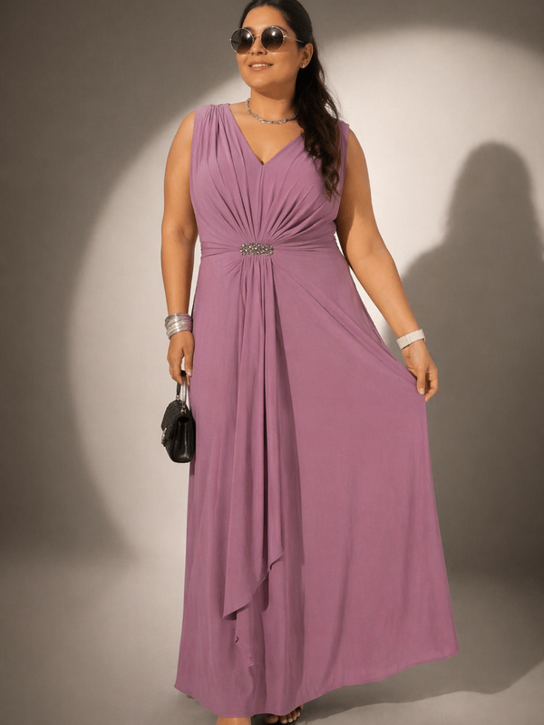 Draped Waist Maxi Dress