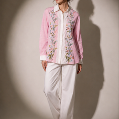 Embroidered Stripe Shirt