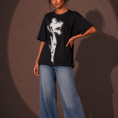 Oversized Floral Graphic T-Shirt