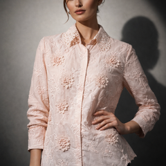 Embroidered Floral Structured Shirt