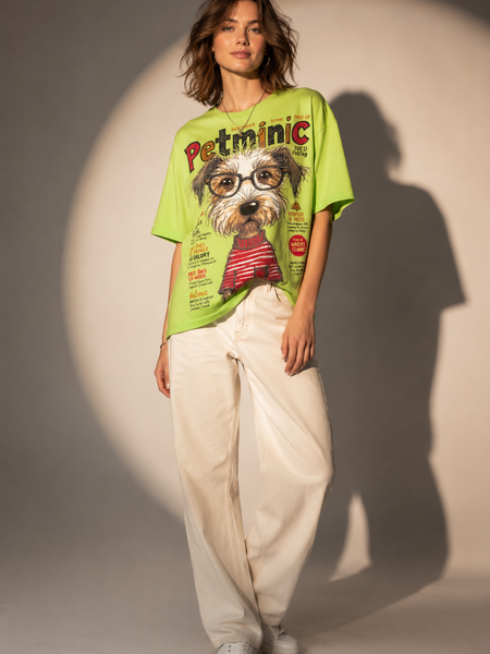 Oversized Graphic Dog T-Shirt