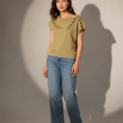 Button Detail Knit Top