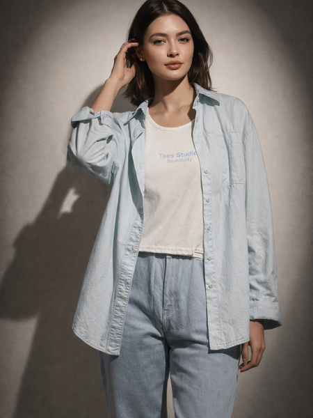 Layered Shirt & Crop Tee