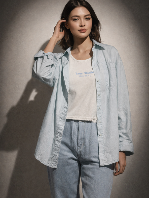 Layered Shirt & Crop Tee