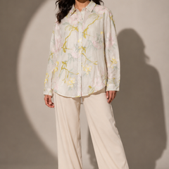 Relaxed Floral Embroidered Shirt