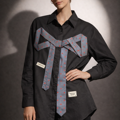 Statement Bow Detail Poplin Shirt