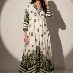 Floral Wrap Midi Dress