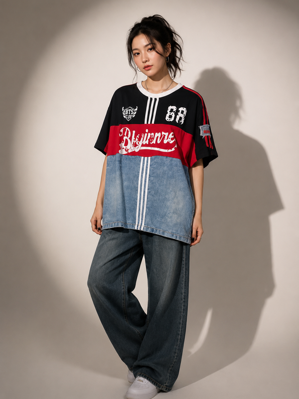 Oversized Graphic Panel T-Shirt