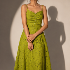 Cotton Starpe Dress with smokey