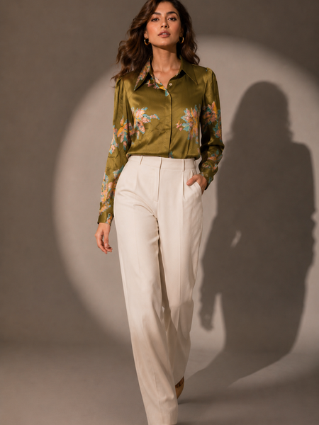 FLUID FLORAL PRINT SHIRT