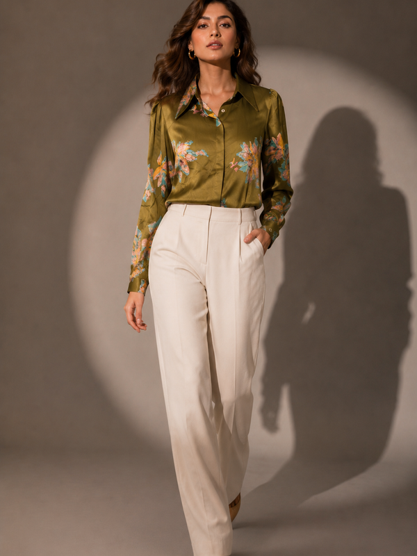 FLUID FLORAL PRINT SHIRT