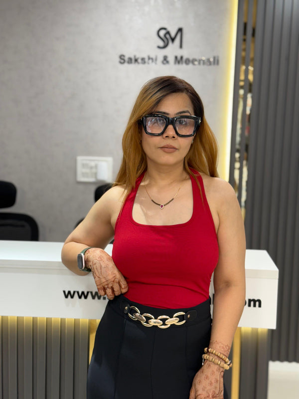 Fitted Halter Neck Top
