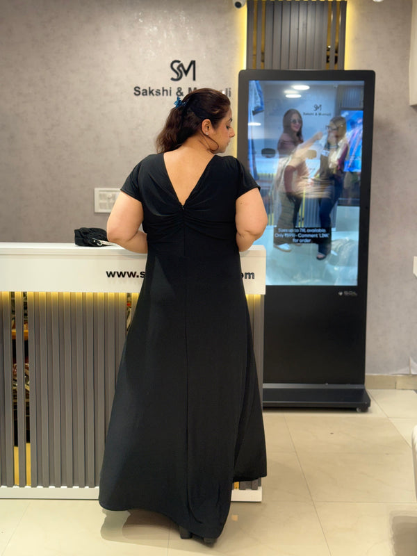 Draped Waist Maxi Dress