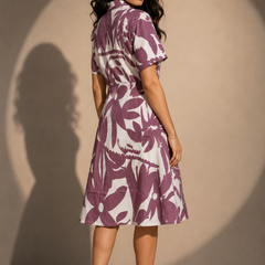 Printed Shirt Mini Dress