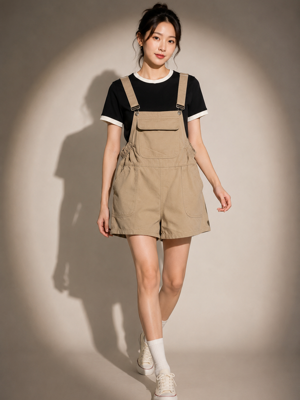 Utility Pocket Dungaree Playsuit