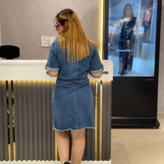Structured Denim Utility Dress