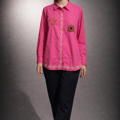Embroidered Motif Structured Shirt