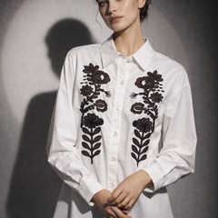 Embroidered Structured Shirt