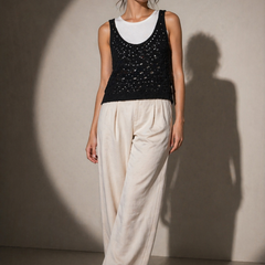 Open Knit Sleeveless Top