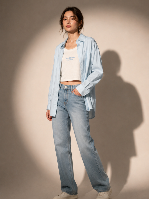 Relaxed Poplin Overshirt