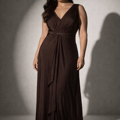 Draped Waist Maxi Dress