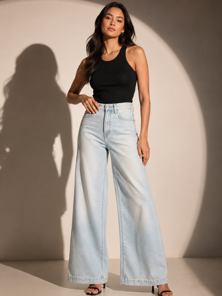 High-Rise Wide-Leg Jeans