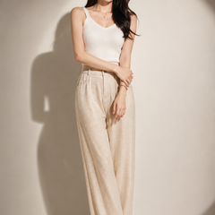 Wide-Leg Tailored Trousers