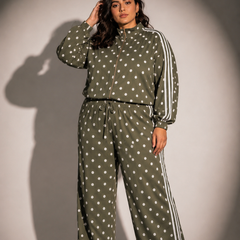 Polka Dot Zip-Up Co-Ord Set