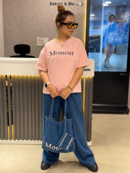 Relaxed Graphic Tee & Wide-Leg Trouser