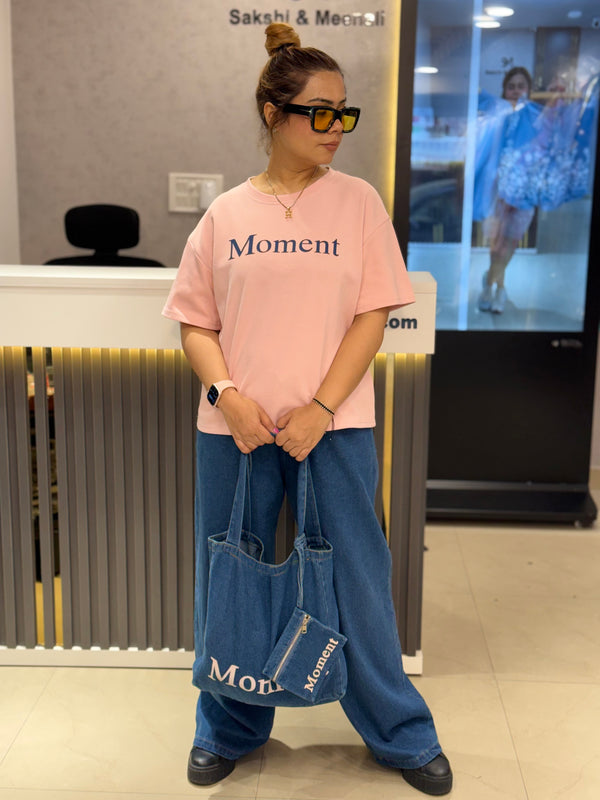 Relaxed Graphic Tee & Wide-Leg Trouser