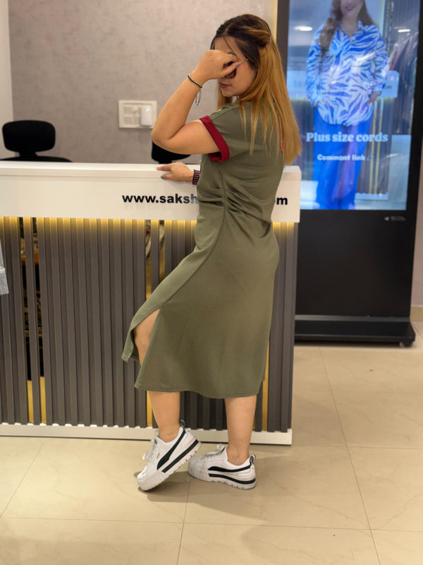 Embellished Bow Midi T-Shirt Dress