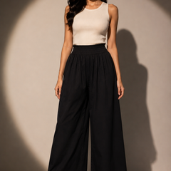 Flowing Wide-Leg Trousers