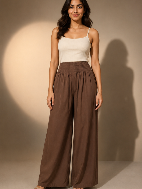 Flowing Wide-Leg Trousers