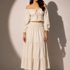 Tiered Off-Shoulder Skirt top