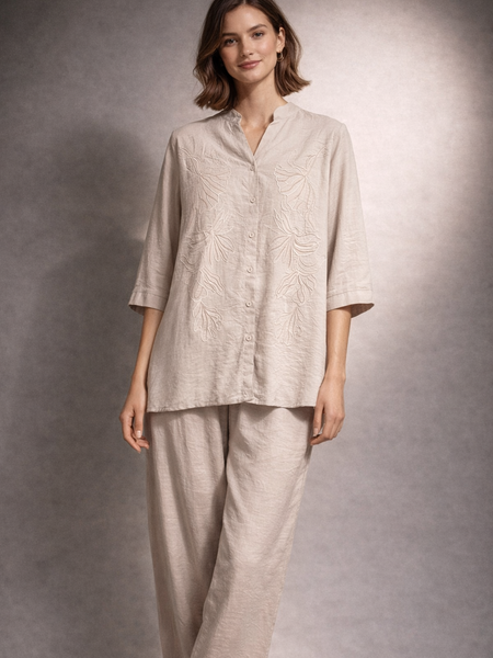 Embroidered Relaxed Co-ord Set